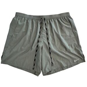 Nike Flex Stride Brief Running Shorts Dri-FIT Gray Athletic Mens XXL 6.5" Inseam